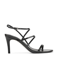 Denzi Strappy Leather Sandal - Black Leather / Marc Fisher Discount