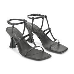 Dennie Strappy Leather Dress Sandal - Black Leather / Marc Fisher Online