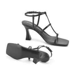 Dennie Strappy Leather Dress Sandal - Black Leather / Marc Fisher Online