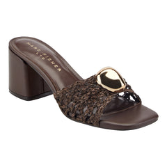 Farrel Woven Mule Sandal - Dark Brown / Marc Fisher US
