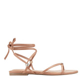 Este Ankle Wrap Leather Sandal - Natural Leather / Marc Fisher Discount