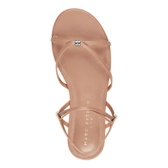 Este Ankle Wrap Leather Sandal - Natural Leather / Marc Fisher Discount