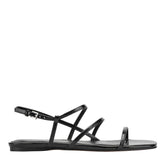 Elysha Leather Flat Sandal - Black Leather / Marc Fisher Sale