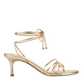 Gineva Leather Ankle Wrap Sandal - Gold Leather / Marc Fisher Online