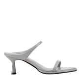 Alonde Leather Heeled Slide Sandal - Light Grey Leather / Marc Fisher For Sale