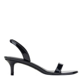 Salla Slingback Kitten Heel Sandal - Black Patent / Marc Fisher US