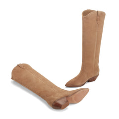 Ander Leather Western Boot - Medium Natural Suede / Marc Fisher Online