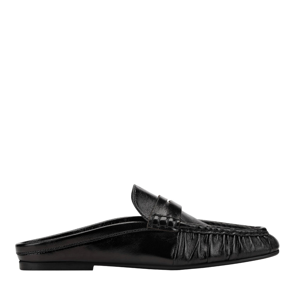 Jaynie Leather Mule Loafer - Black Leather / Marc Fisher Sale