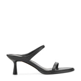 Alonde Leather Heeled Slide Sandal - Black Leather / Marc Fisher US