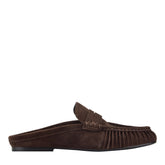Jaynie Leather Mule Loafer - Dark Brown Suede / Marc Fisher Sale