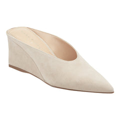 Malley Leather Wedge Mule - Natural Suede / Marc Fisher Discount