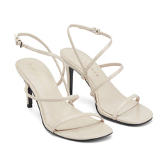Denzi Strappy Leather Sandal - Ivory Leather / Marc Fisher Outlet