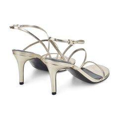 Denzi Strappy Leather Sandal - Platino Leather / Marc Fisher Outlet