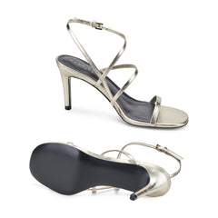 Denzi Strappy Leather Sandal - Platino Leather / Marc Fisher Outlet