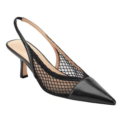 Gipsi Mesh Slingback Kitten Heel Pump - Black Mesh / Marc Fisher On Sale