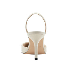 Noland Leather Slingback Pump - Cream Leather / Marc Fisher US