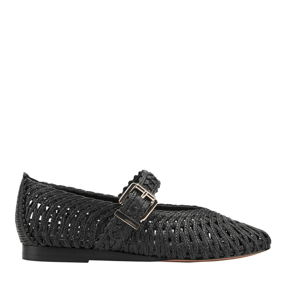 Emillia Woven Mary Jane Ballet Flat - Black / Marc Fisher Discount