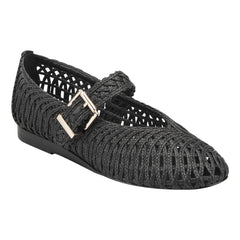 Emillia Woven Mary Jane Ballet Flat - Black / Marc Fisher Discount