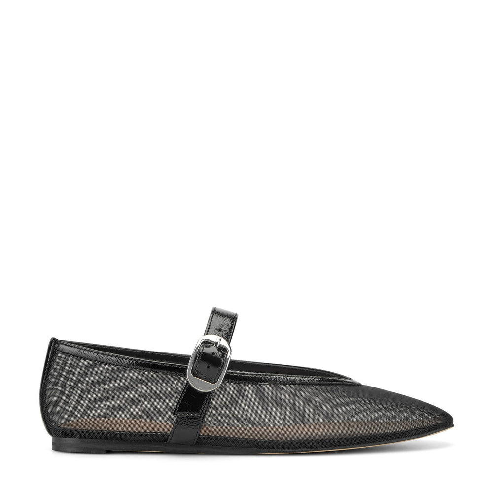 Godina Mesh Mary Jane Ballet Flat - Black Mesh / Marc Fisher On Sale