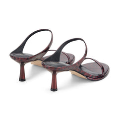 Alonde Leather Heeled Slide Sandal - Dark Red Patent Leather / Marc Fisher Outlet