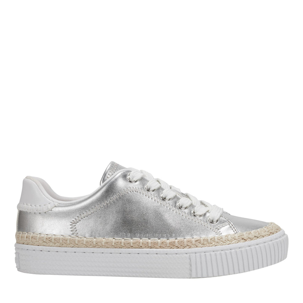 Spryng Platform Laceup Sneaker - Silver / Marc Fisher US