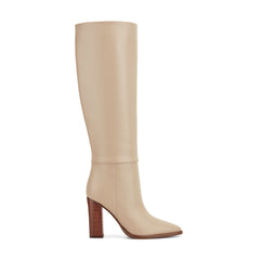 Lannie Dress Leather Boot - Light Natural Leather / Marc Fisher Sale