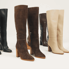 Lannie Dress Leather Boot - Light Natural Leather / Marc Fisher Sale