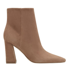 Yanara Heeled Leather Bootie - Natural Suede / Marc Fisher Online
