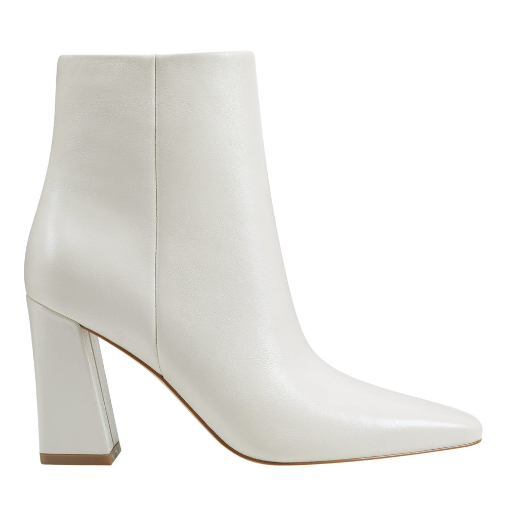 Yanara Heeled Leather Bootie - Chic Cream Leather / Marc Fisher US