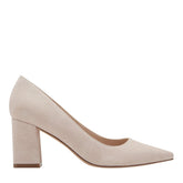 Zala Block Heel Pointy Toe Pump - Light Pink Suede / Marc Fisher US