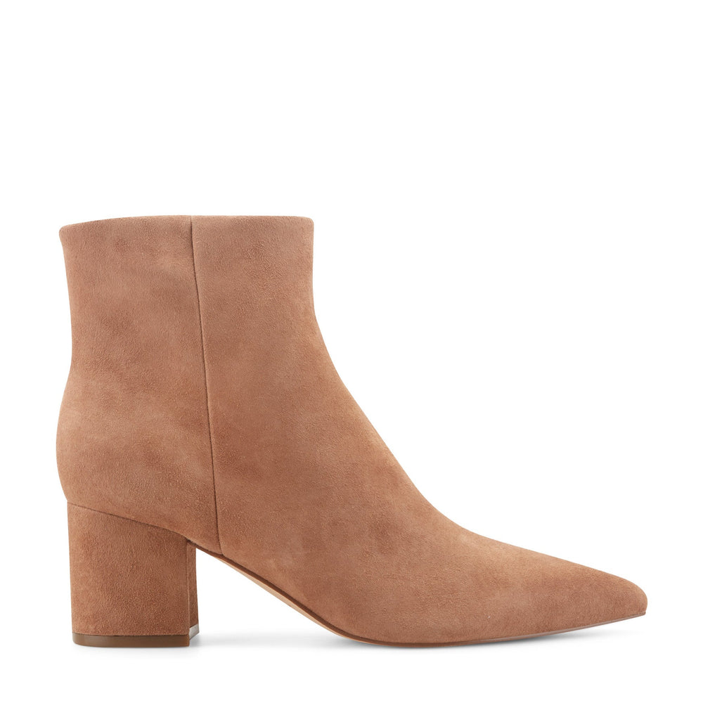 Jarli Pointy Leather Ankle Bootie - Brown Suede / Marc Fisher For Sale