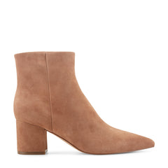Jarli Pointy Leather Ankle Bootie - Brown Suede / Marc Fisher For Sale