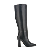 Lannie Wide Calf Dress Leather Boot - Black Leather / Marc Fisher For Sale