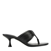 Pamilla Leather Heeled Thong Sandal - Black Leather / Marc Fisher On Sale