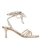 Gineva Leather Ankle Wrap Sandal - Snake Printed Leather / Marc Fisher Discount
