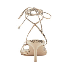 Gineva Leather Ankle Wrap Sandal - Snake Printed Leather / Marc Fisher Discount