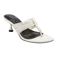 Pamilla Leather Heeled Thong Sandal - Cream Leather / Marc Fisher Sale