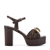 Cabell Platform Sandal - Dark Brown / Marc Fisher Outlet