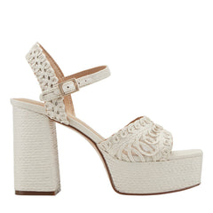 Chayse Platform Sandal - White Raffia / Marc Fisher US
