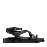 Bevy Footbed Leather Sandal - Black / Marc Fisher For Sale