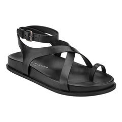 Bevy Footbed Leather Sandal - Black / Marc Fisher For Sale