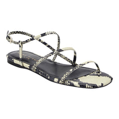 Elysha Leather Flat Sandal - Snake Printed Leather / Marc Fisher Discount