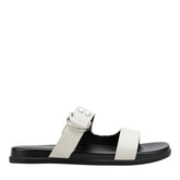 Gia Flat Leather Sandal - Cream Leather / Marc Fisher Outlet