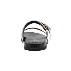Gia Flat Leather Sandal - Cream Leather / Marc Fisher Outlet