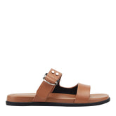 Gia Flat Leather Sandal - Natural Leather / Marc Fisher On Sale