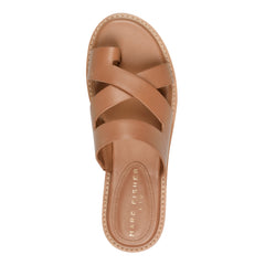 Genella Flat Leather Sandal - Natural Leather / Marc Fisher Discount