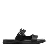 Gia Flat Leather Sandal - Black Leather / Marc Fisher For Sale