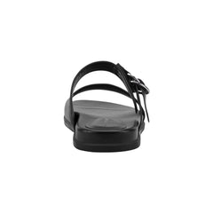 Gia Flat Leather Sandal - Black Leather / Marc Fisher For Sale