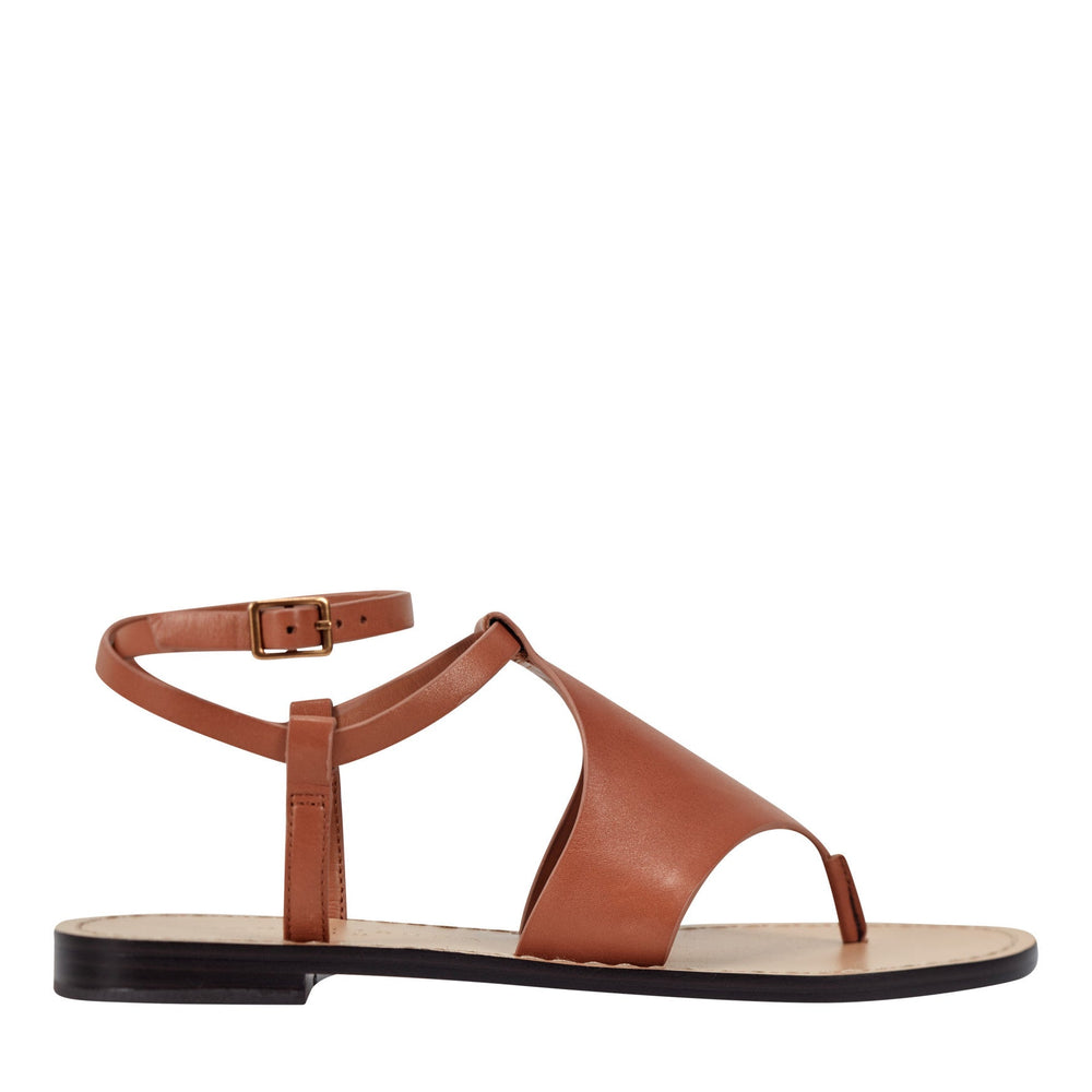Lille Thong Flat Leather Sandal - Natural Leather / Marc Fisher Outlet