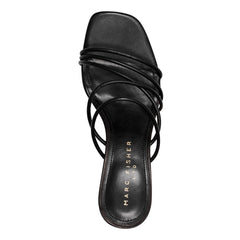 Banna Strappy Leather Dress Sandal - Black Leather / Marc Fisher Discount